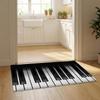 Music Note Piano Pattern Floor Mat Flannel Door Mat Non-Slip Bedroom Living Room Home Decor