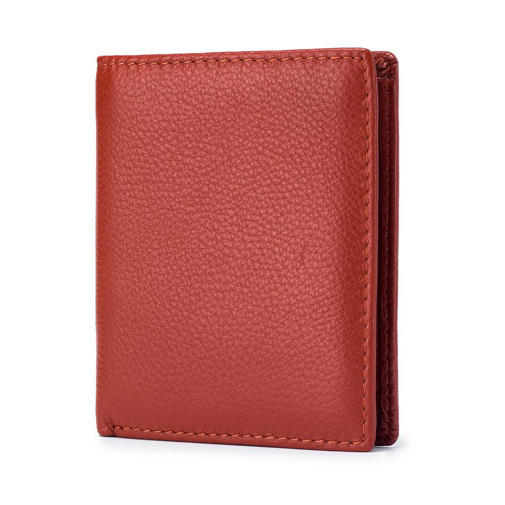 Ultra-thin Multi-card Position Short Wallet New First-layer Cowhide Simple Wallet Women's Soft Leather Change Bag Large Capacity