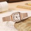Simple Small Sugar Cube Women'S Watch, High-End Wheat Ear Belt, Medieval Watch Women'S Waterproof Stainless Steel Quartz Watch