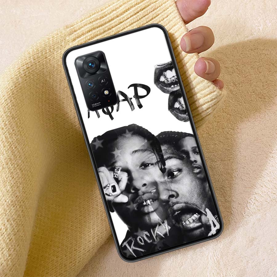 A-A$AP R-Rocky Rapper Phone Case For Redmi Note 13 14 15 Pro Plus 12 13C 12C 15C 9 10 10C 9T 9C 9A TPU Soft Cover Clear Cell Cas