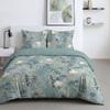 Bedding Set - 260 X 240 Cm - Printed Cotton Blue Floral Pattern - SUNSHINE