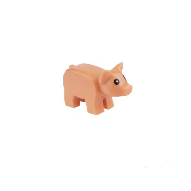 MOC Building Blocks City Farm Animals Small Particles Bricks Accessories Figures DIY Toys GIfts Swan Pig Cat Dog Zoo Duck Goat