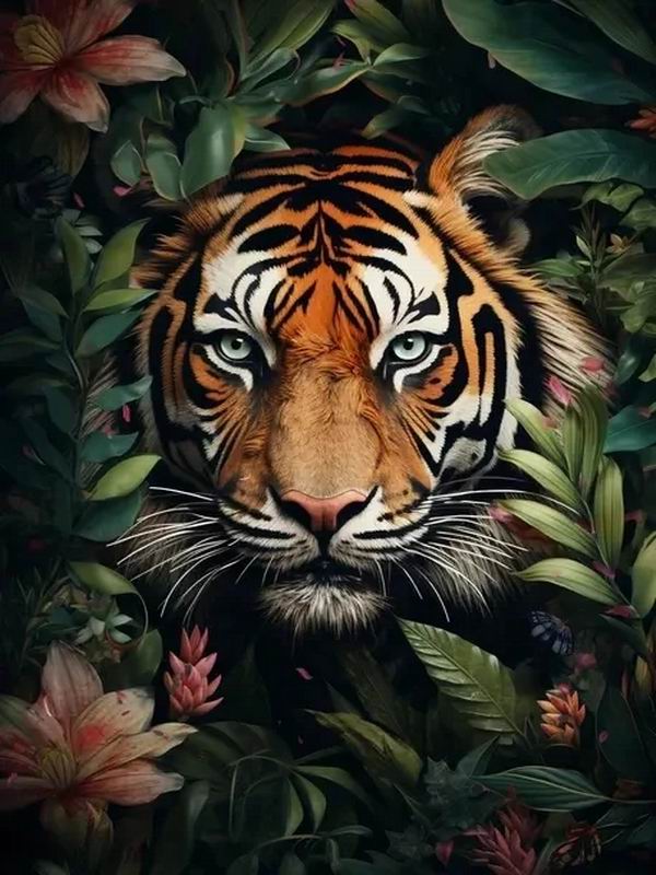 

Алмазная картина Животные джунглей Сова Волк Diy Полный квадратный круглый дрель Стразы Вышивка Лев Тигр Слон Мозаика Наборы для вышивки крестом Round drill 50x70cm