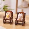 Dumb Bear Rocking Chair Frog Models Pig Figurine Small Chair Ornaments  Birthday Decor