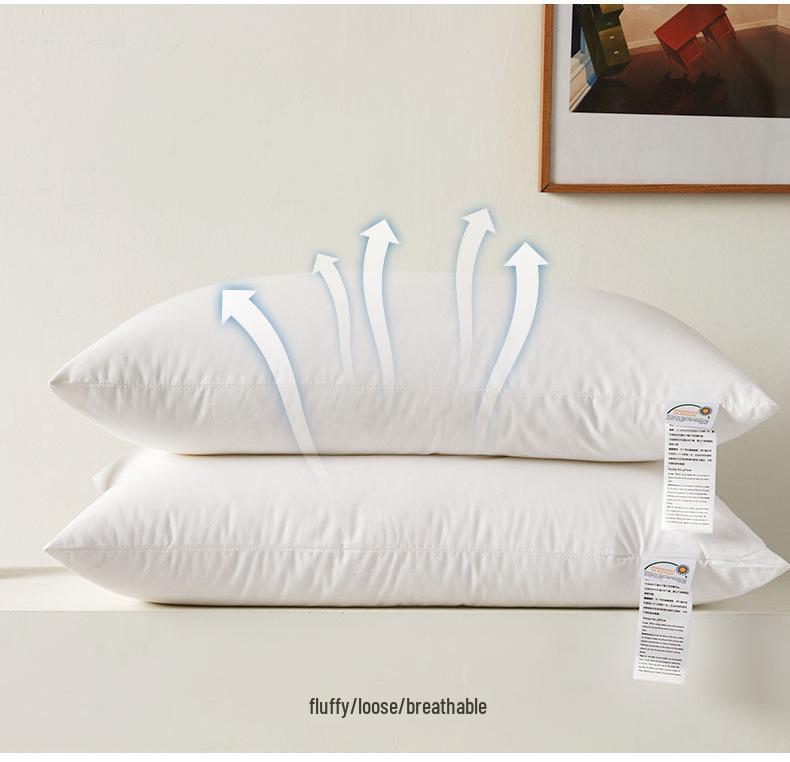 All-Cotton High-Elastic Neck Support Pillow for Hotels and Homes