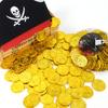 100Pcs Pirate Gold Coins Children'S Birthday Party Game Chip Decoration Gift Halloween Plastic Children'S Treasure Supplies