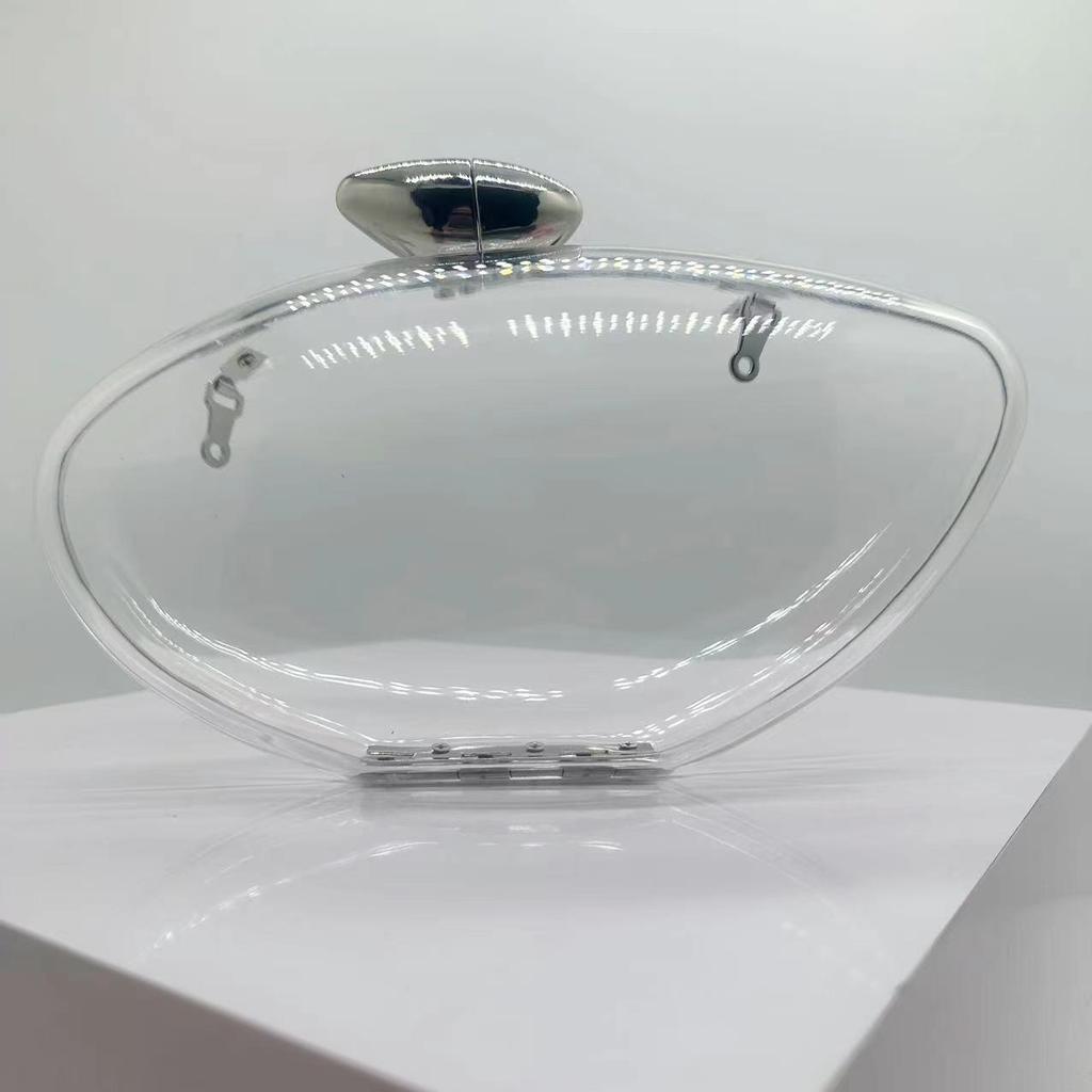 Women's Fashion Acrylic Clear Handbag: Trendy Evening Clutch