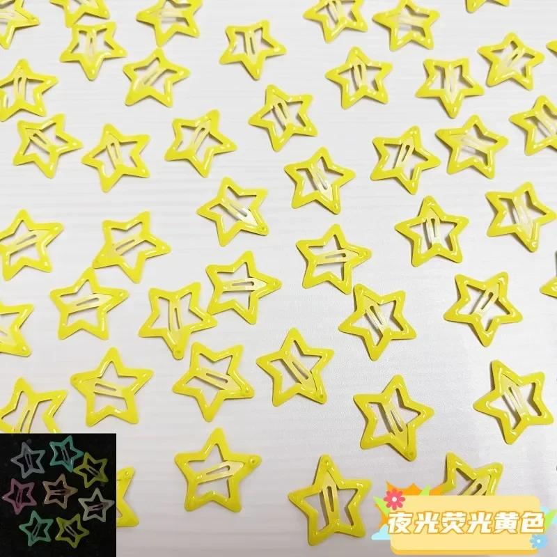 10pz Fermacapelli a Stella Colorati Luminescenti, Mollette BB a Scatto, Barrettine Luminose, Pinze per Capelli Bambina, Accessori per Acconciature Bambini