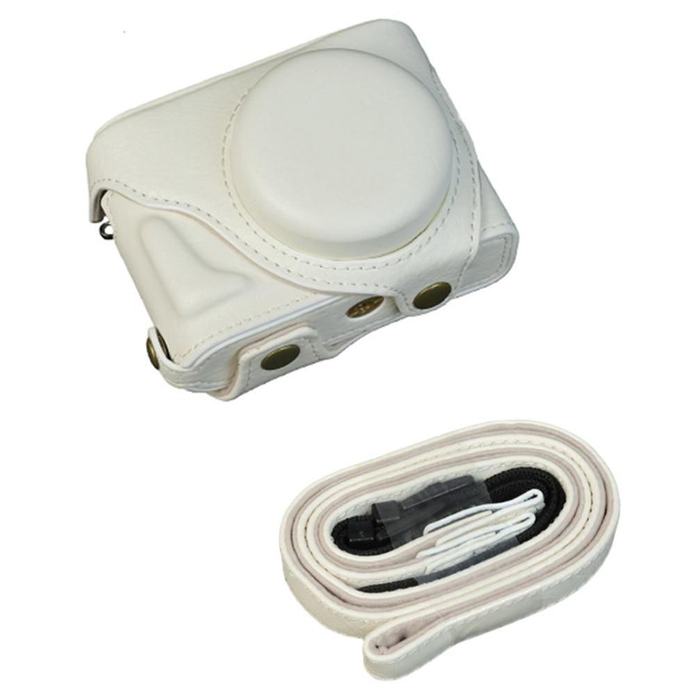 For Fujifilm X Half Camera Case Buffalo Texture Leather Protective Cover with Battery Opening