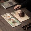 Sushic Retro Chinese Style Waterproof Tea Mat & Towel Set