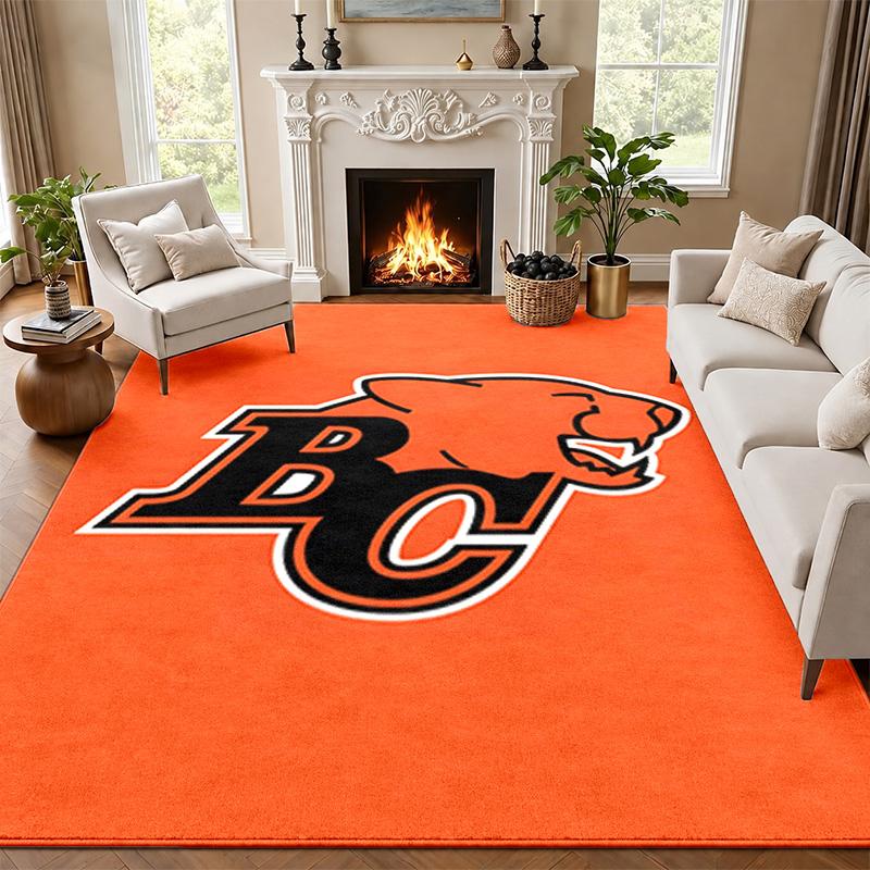 BC Lions Football team Carpet Door Mat for Living Room or Bedroom Protective Mat Under Chair Office Decoration Christmas Gift Birthday Present