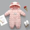 Tuta Intera in Cotone Unisex per Neonati con Fodera in Pile, Abbigliamento da Esterno con Piedi per Bambini e Bambine.