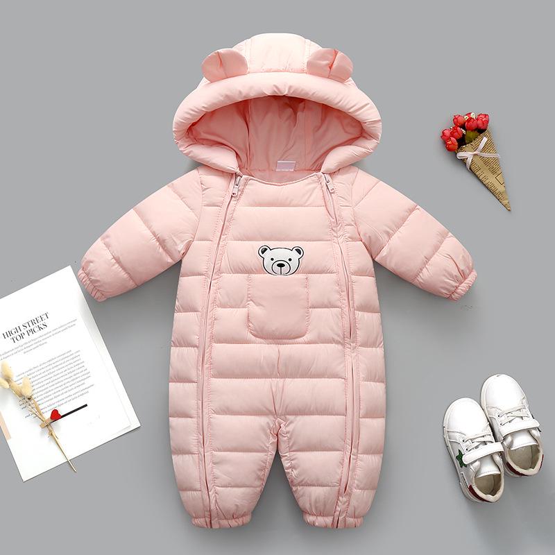 Tuta Intera in Cotone Unisex per Neonati con Fodera in Pile, Abbigliamento da Esterno con Piedi per Bambini e Bambine.