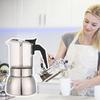 Luxury Italian Coffee Maker-Stainless Steel Moka Pot With, Stovetop Espresso Machine (4/6/9 Cup) Perfect Gift for Coffee Lovers