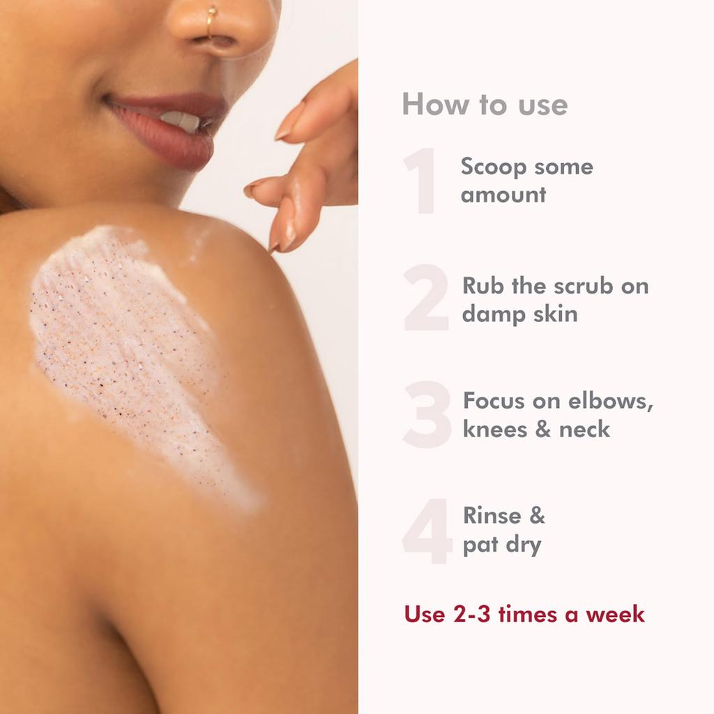 Exfoliante Corporal mCaffeine Bayas y Café para Eliminar el Bronceado | Exfoliante Corporal Cremoso para Piel Seca | Exfoliante Corporal para Mujeres y Hombres - 200g