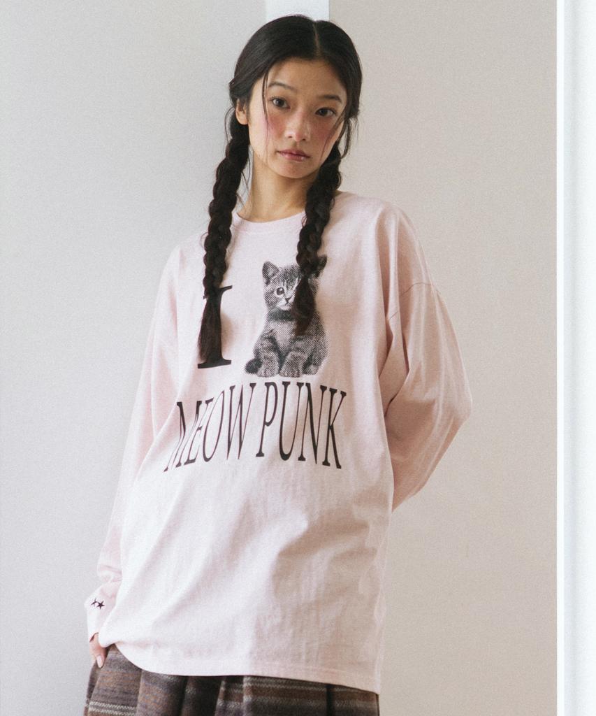 CAVISH I Love Meow Punk Ls Tee Pink(Cv2Gfft559A)