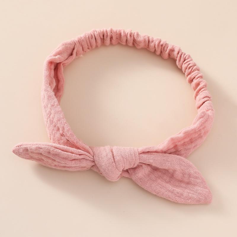 Baby Elastische Haarbänder Mädchen Stirnband Baumwollgaze Kinder Kopfschmuck Knoten Haaraccessoires Kleinkind Hasenohren Turban Weiche Playa Bänder