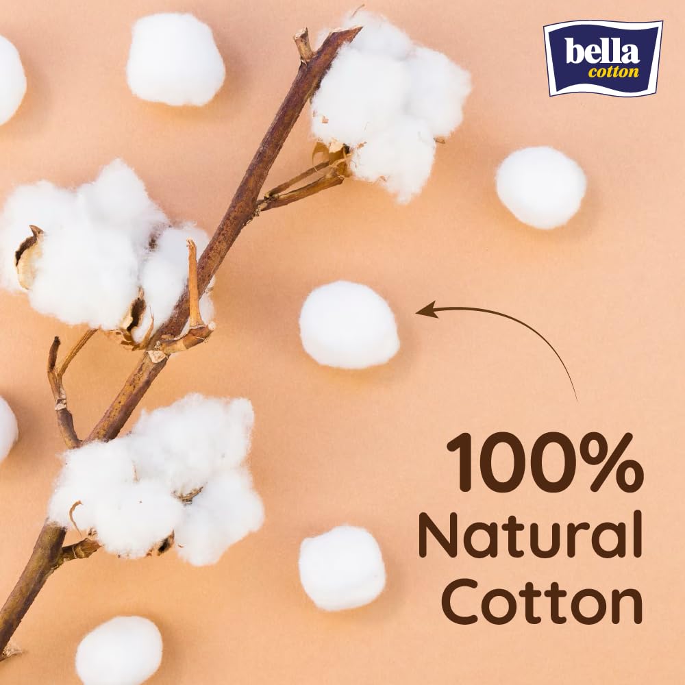 Bella Cotton Cosmetic Balls - 100pcs | Cleansing & Hygiene | Excess Make up Removal Balls | 100% cotton | Daily use | Soft & Skin Friendly