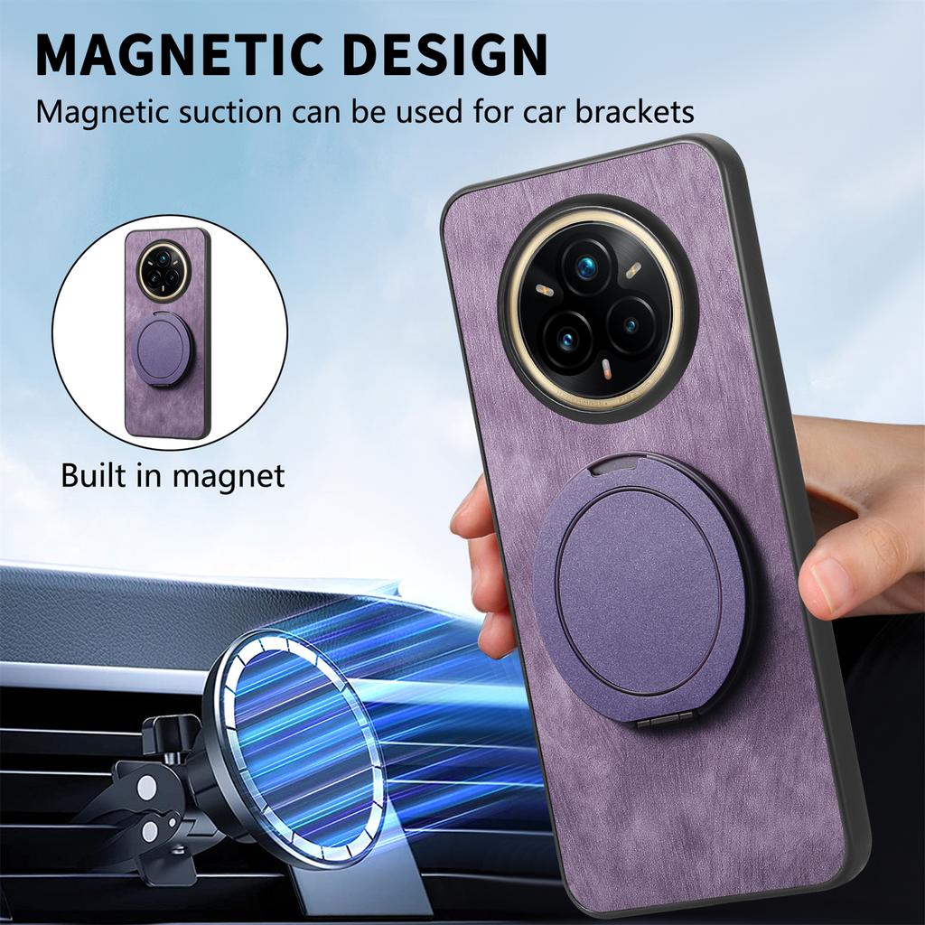Etui na telefon Realme 14 Pro 5G z obrotową podpórką, odprężające, retro skórzane etui na tył