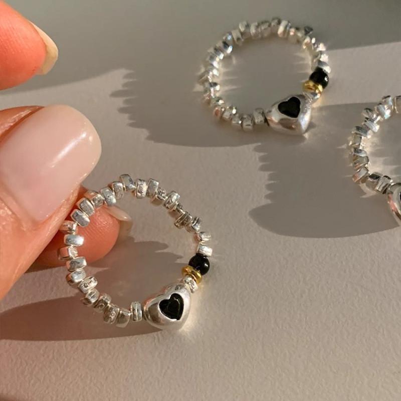 Chic Heart Design Copper Ring For Women Stylish Elegant Everyday Accessory