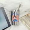 Question Mark Boys and Girls Thickened Anti-fall Stainless Steel Couple Toothbrush Cup Simple Mouthwash Cup Creative Wash Cup