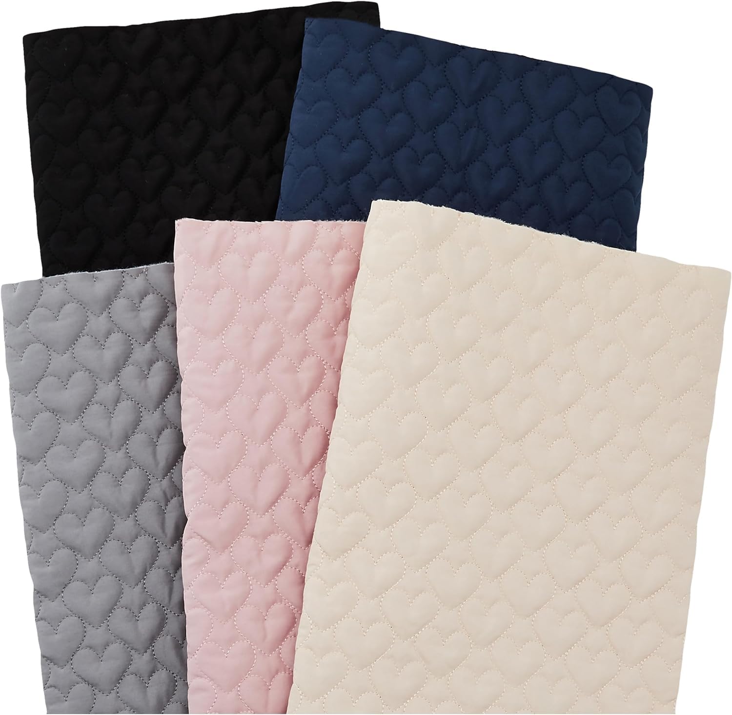 

KIYOHARA Neroli Rose Heart Quilting Fabric, approx. 60cm wide x 80cm cut, Col.P, pink, comes with a recipe for making a tote bag, NRF-05H