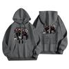Unisex Casual Hooded Pullover Sweatshirt Long Sleeve Loose Fit Letter Print