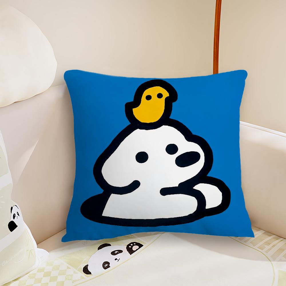 Kawaii Matsui Dog Cute  Cushion Cover Pillow Case Plush Fabric Soft Double Sided Print Sofa Cushion Cover Throw Pillow Covers