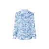 Women's Autumn/Winter Blue Print Long-Sleeve Shirt SD9B015QPT122