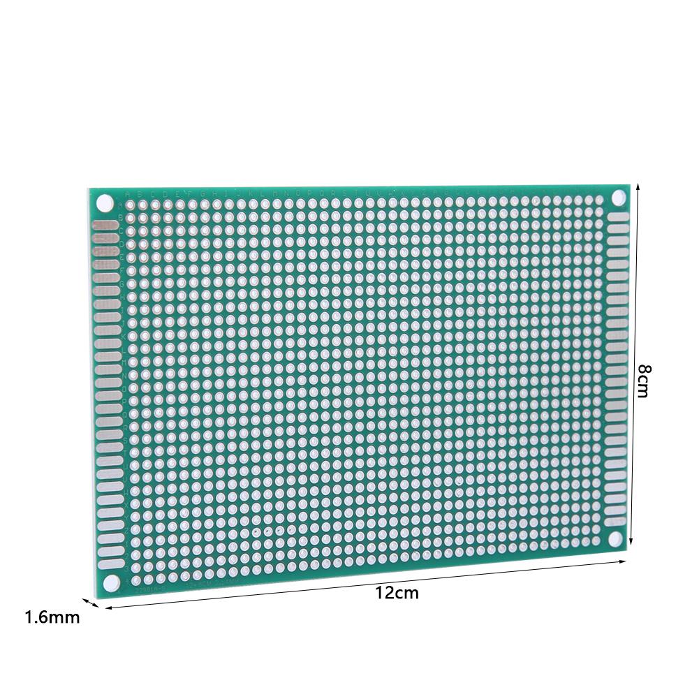 10pcs 8x12cm Double Sided Prototype Tinned PCB Breadboard, High Quality for Electrical Experiments, Electronics Factory, Anti Aging, with Pitc