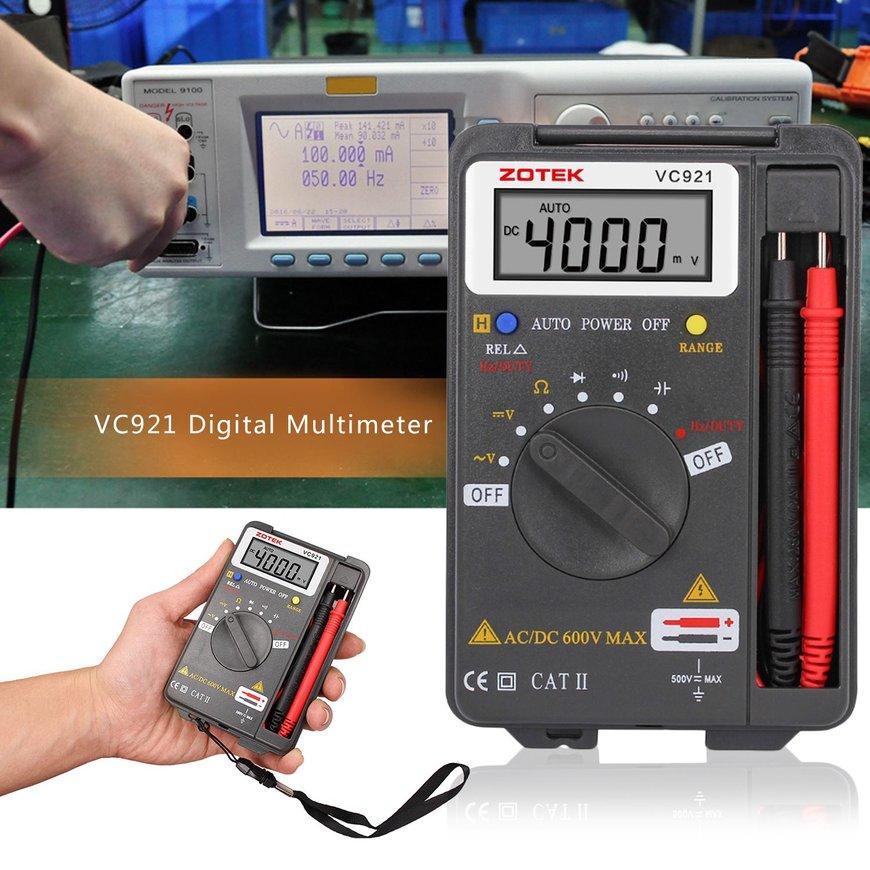 ZOTEK VC921 Mini Portable Digital Autoranging Multimeter Pocket