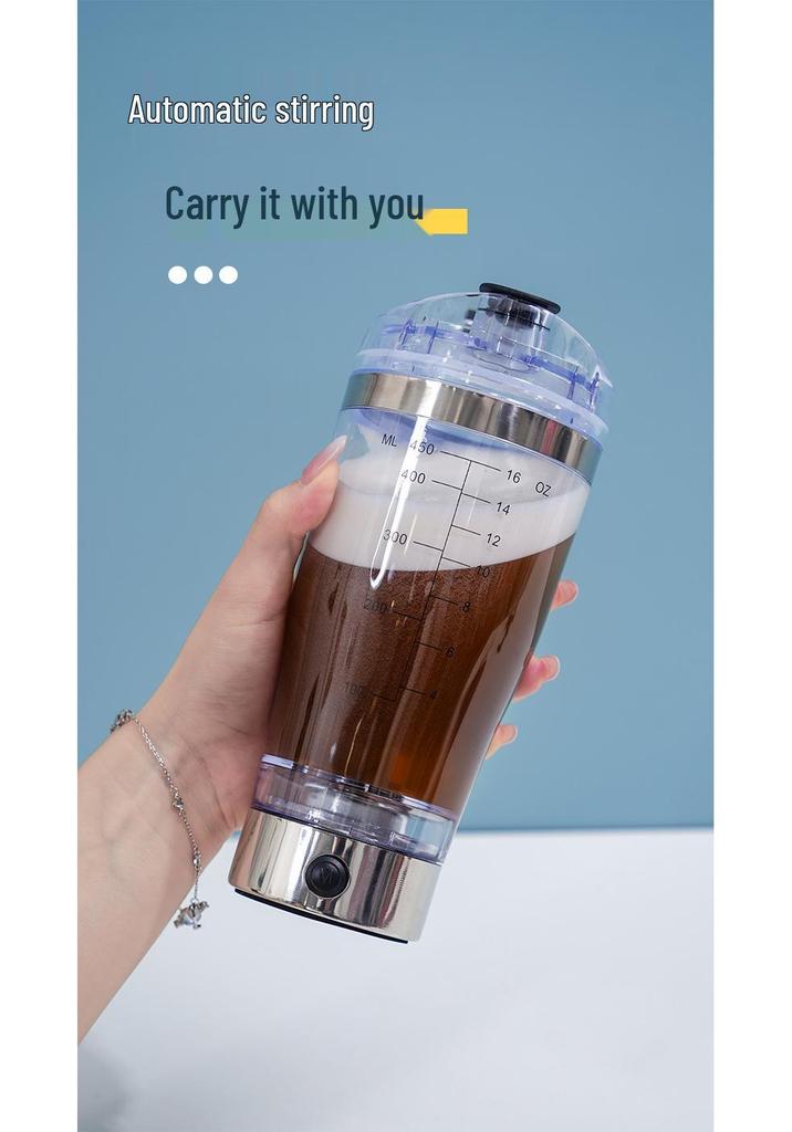 Rechargeable Electric Protein Shaker Cup – Fully Automatic with Custom Logo Options for Fitness Enthusiasts