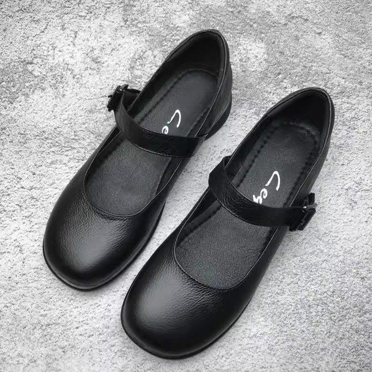 Spring new soft-soled lightweight thick-soled Mary Jane single shoes women's French retro one-word buckle British and Japanese small leather shoes