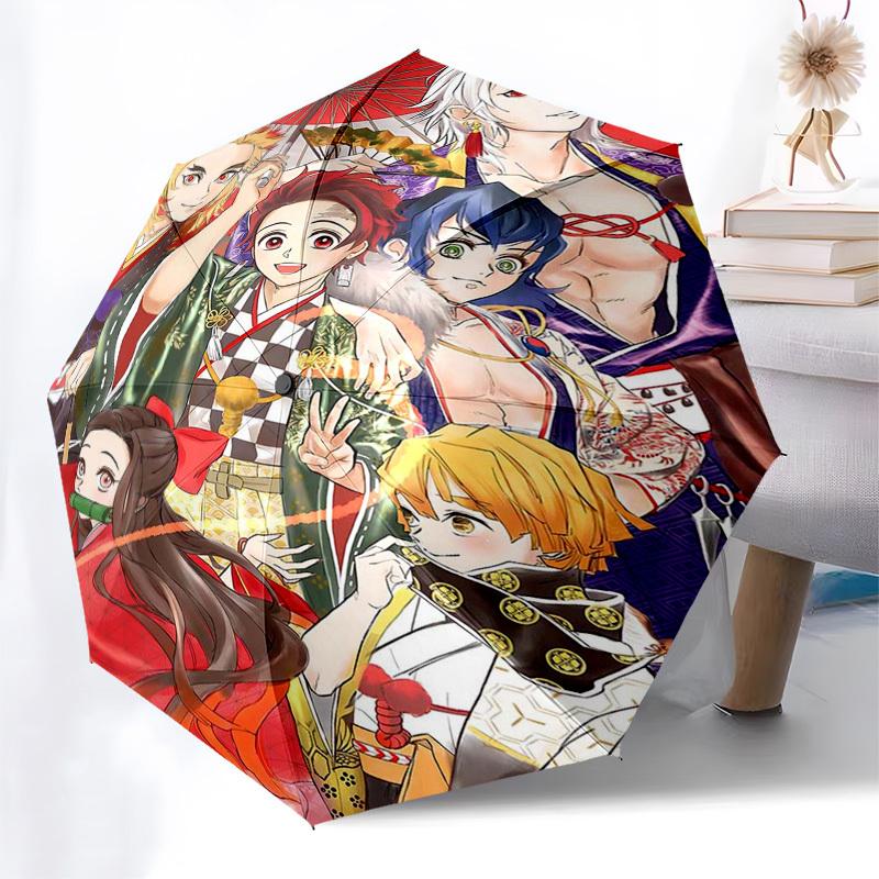1pc Anime Characters Automatic Opening Umbrella with Portable Tri-Fold Design, 8-Bone Iron Frame - Outdoor for Fans, Travelers, Daily Use, Festival Gi