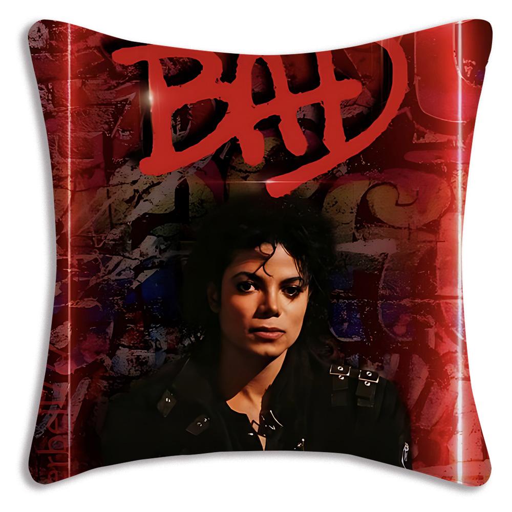 Custom Super Star Michael Jackson Pillow Covers Cartoon Sofa Decorative Home Doublesided Printing Short Plush Cute Cushion Cover