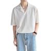 Men's Trendy Loose-Fit V-Neck Polo Shirt - Summer Style Korean Design