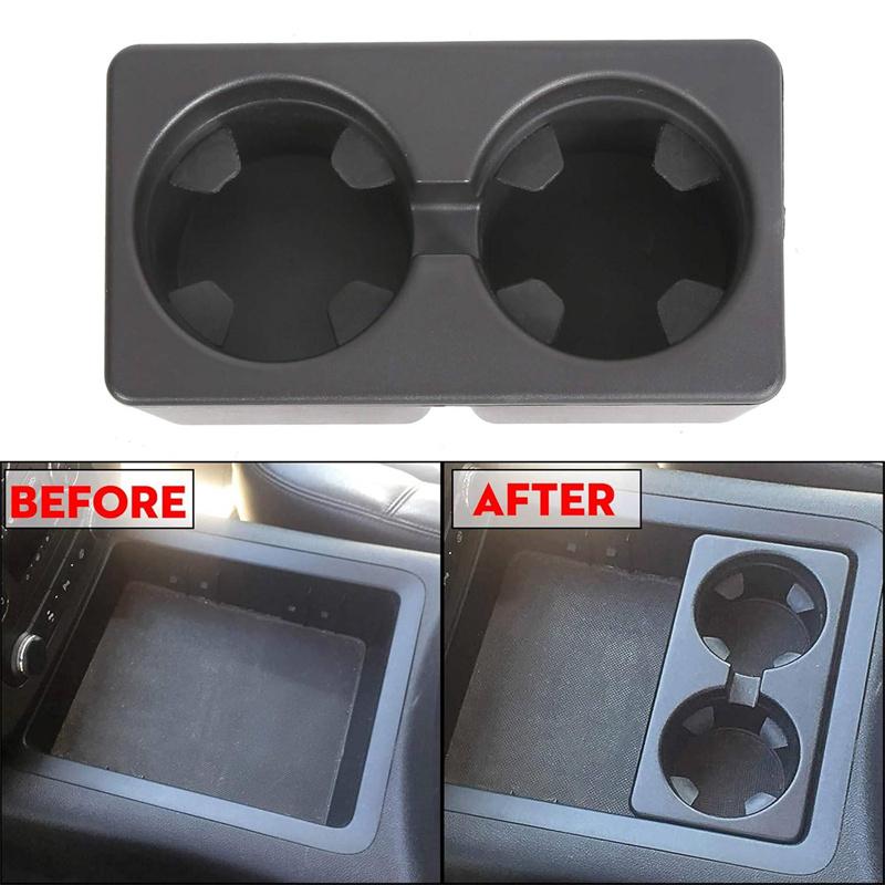 For Gmc Yukon 2007-2014 Car Dual Cup Holder Insert Drink Cup Holder Bracket Black Replacement 19154712