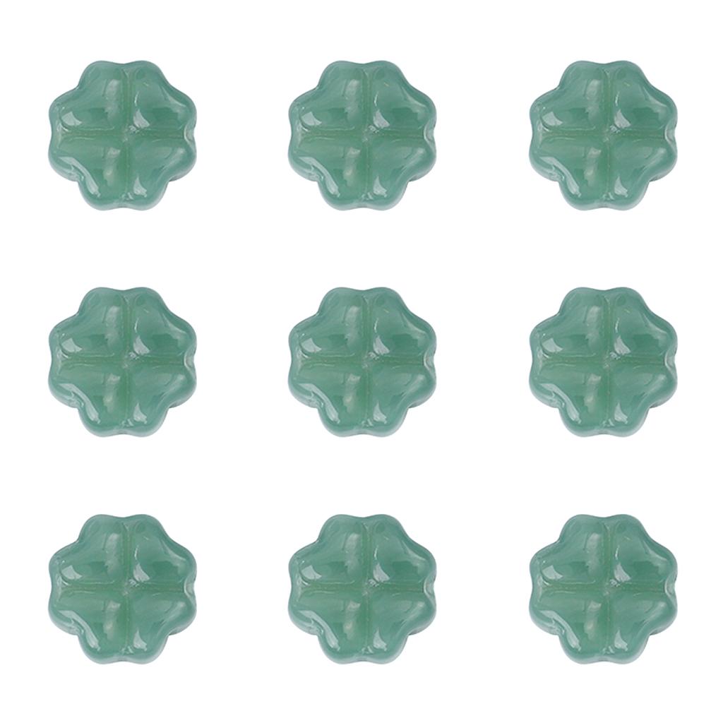 About20Pcs Glass Four Leaf Flower Beads Scattered Beads Handmade DIY Making Couple Bracelets, Necklaces, Earrings, Jewelry Acces