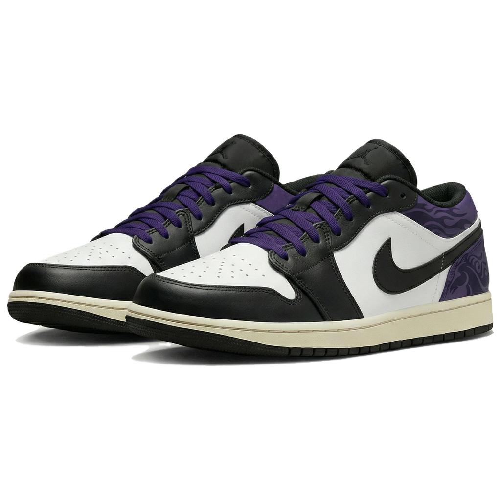 Jordan Air Jordan 1 Lemon Joy Low Top Vintage Basketball Shoes Unisex Black Purple 553558-040(Team399-)