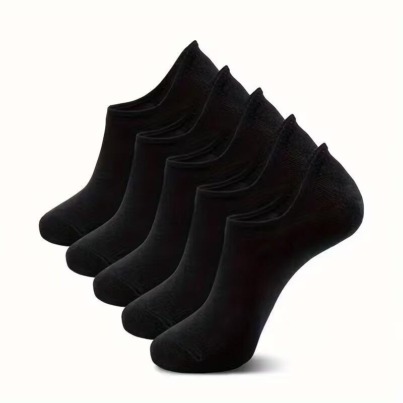 Носки Женские Низкие Носки Не Плоские Линии 8 Пар One Size чёрный