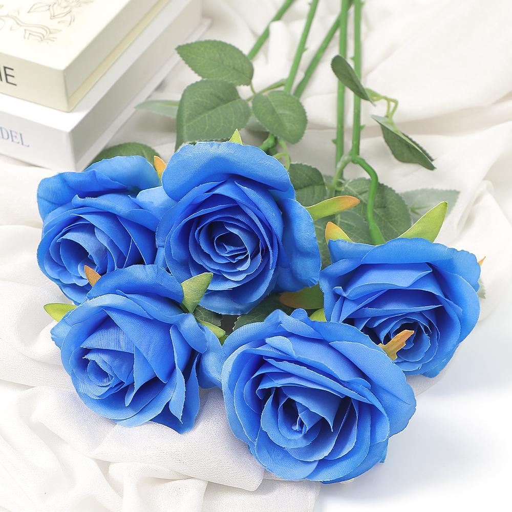 1/5/10Pcs Rose Artificial Flowers Bouquet 48cm Fake Flowers for Home Decor Garden Wedding Decoration DIY Vase Flower Arrangement