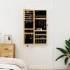Jewelry Cabinet with Mirror Wall Mountable 37.5 X 10 X 106 Cm
