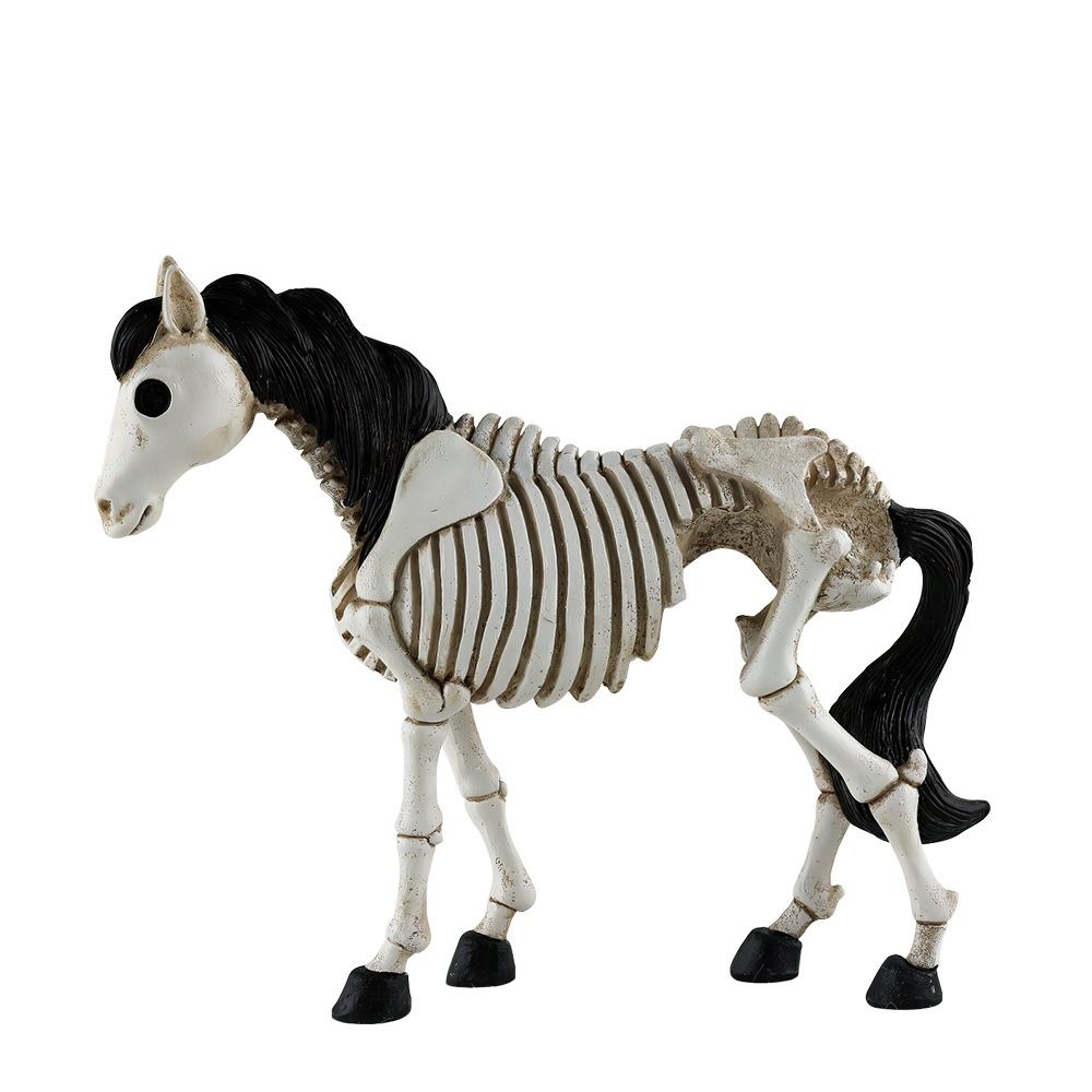 Realistic Halloween Frog Sculpture Scary Animal Skeleton Statue Holiday Party Supplies Horse