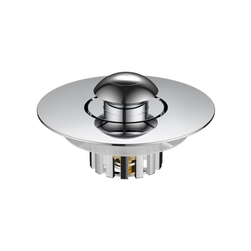 

Upgrades Metal Bathtubs Drain Stoppers with Rotating Filter Basket Easy to clean Designs Popups Drain Plug for Bath Tub Use 1