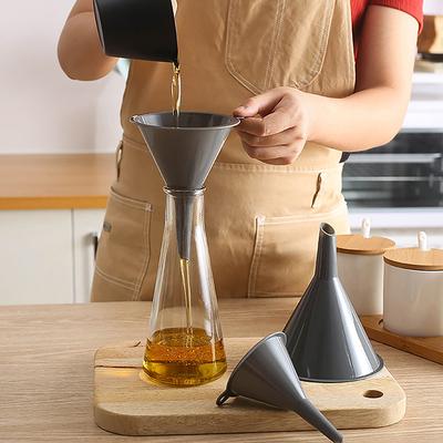 3 Piezas/Set Embudo de Plástico Para Herramientas de Cocina Domésticas Embudo de Separación Triangular Set Para Filtrar Fugas de Alcohol