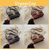 Chic Retro Korean Style Crossbody Shoulder Bag Medium Size Pu Leather Square Handbag