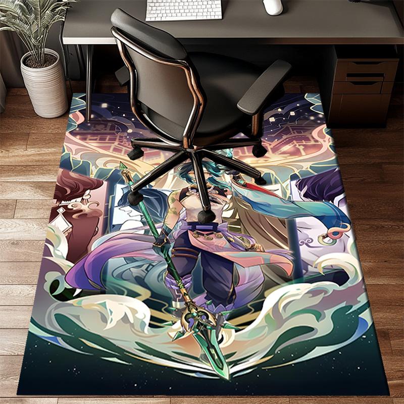 1PC Ayato Genshin Carpet Floor mat, Anti-slip mat Chair rug For livingroom,Bedroom, doormat home decor Gift Christmas Gifts