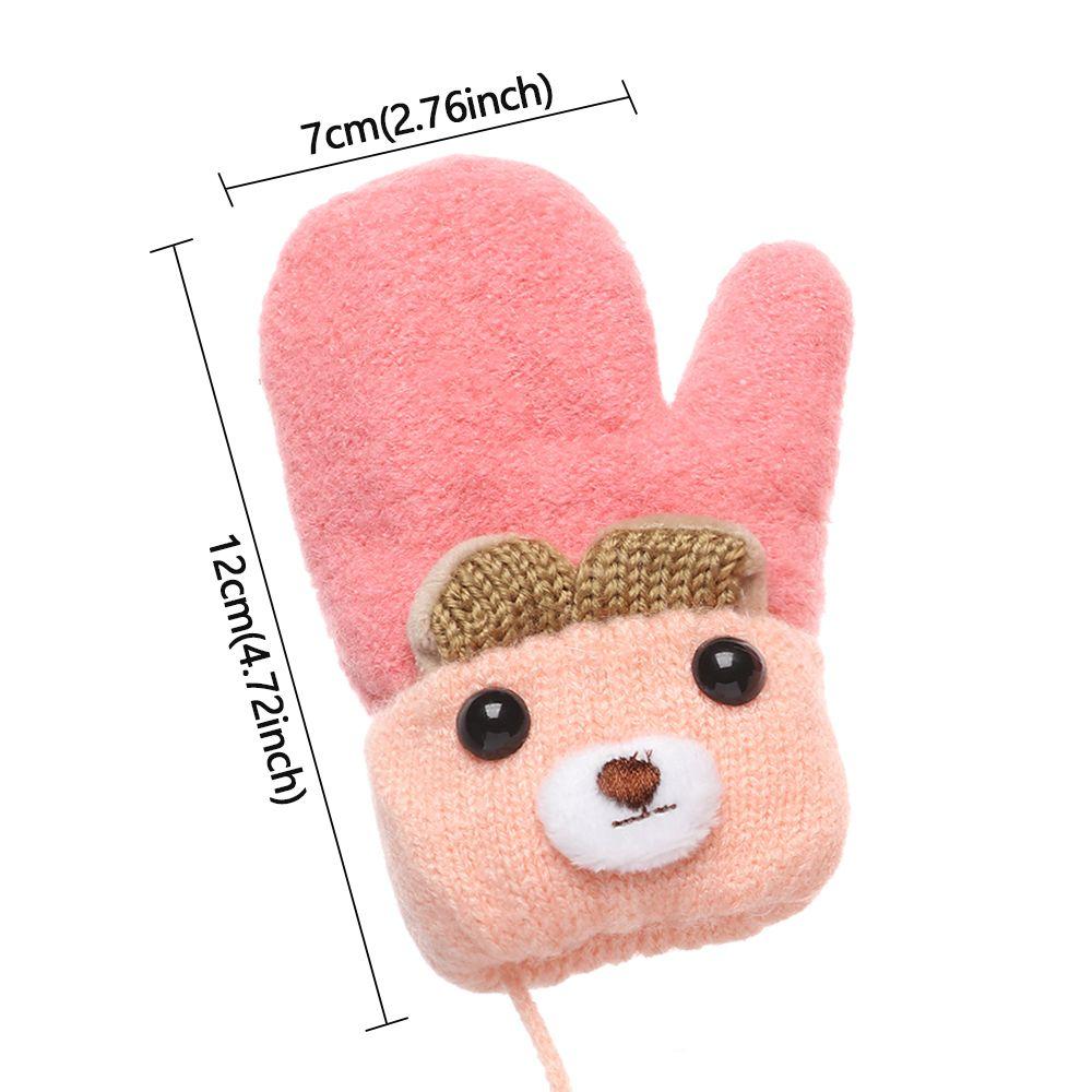 New Hot Baby Newborn Boys Girls Kids Gloves Thick Warm Knitted Mittens Cute Cartoon