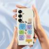 For Samsung Galaxy S25 Case Colored Sticky Notes Pattern Printing Straight Edge TPU Phone Back Cover