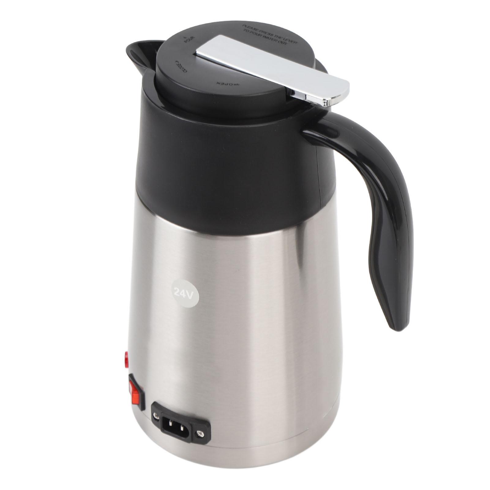 

Car Kettle Boiler 24V 200W High Power Water Heater 1.3L Stainless Steel Portable Electric Coffee Milk Warmer Kettle for